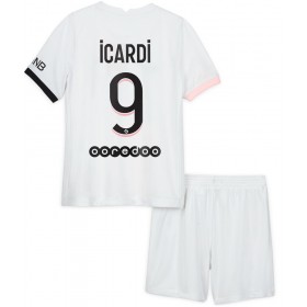 Jalkapallo Pelipaidat Paris Saint-Germain Mauro Icardi 9 Lasten Vieraspaita 2021-2022 Lyhythihainen